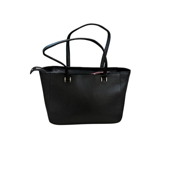 Kate Spade Dharma Hopkins Street Leather Tote Bag zippered - Black - Picture 2 of 4